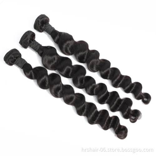 wholesale price wig cuticle aligned  Malaysian  human hair natural black loose deep wave 10A bundles